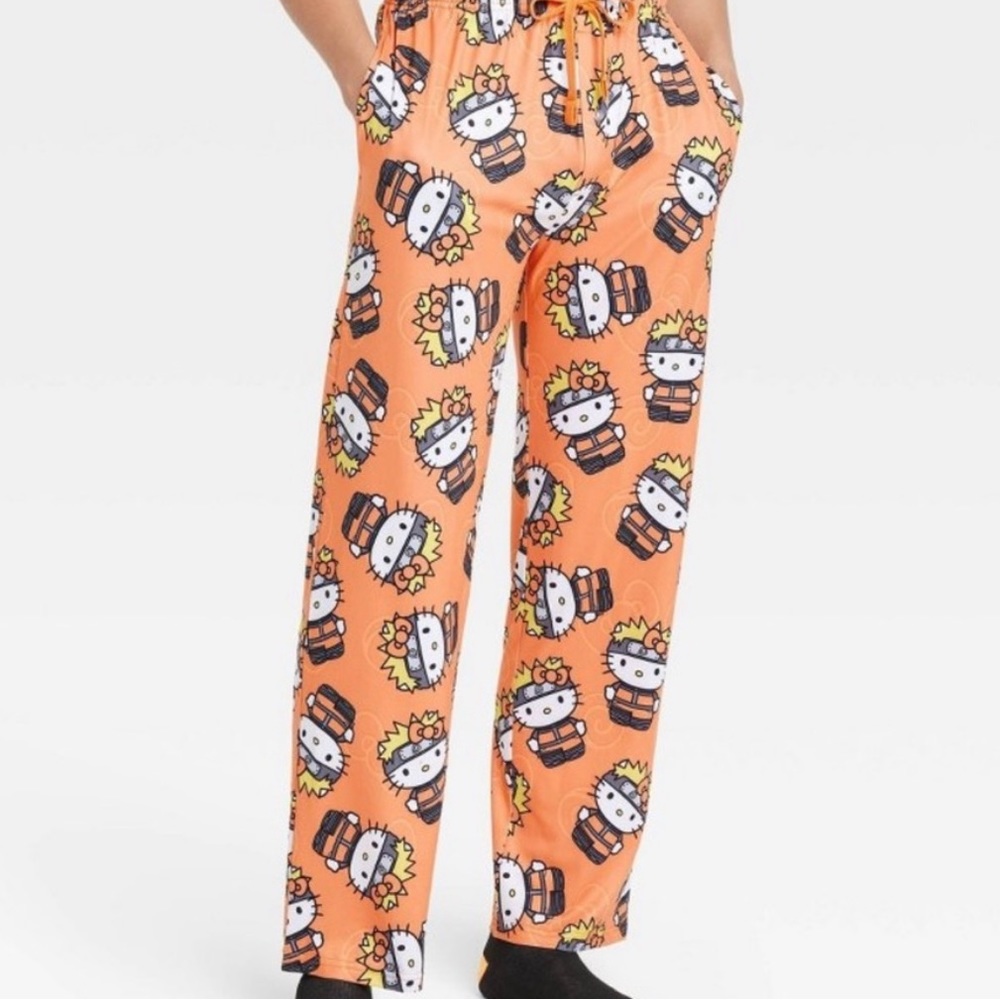 naruto x hello kitty collab mens pajama set